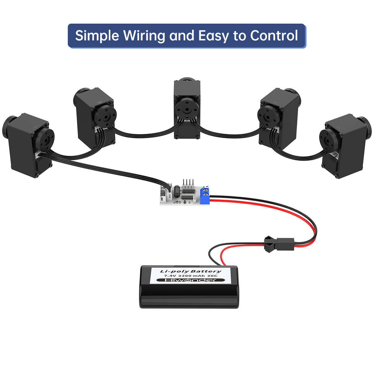 Hiwonder LX-15D Intelligent Serial Bus Servo with RGB Indicator for Displaying Robot Status